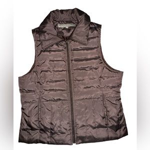 KENNETH COLE REACTION BROWN PUFFER VEST SIZE L